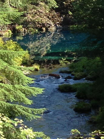 Blue Pool Reflections