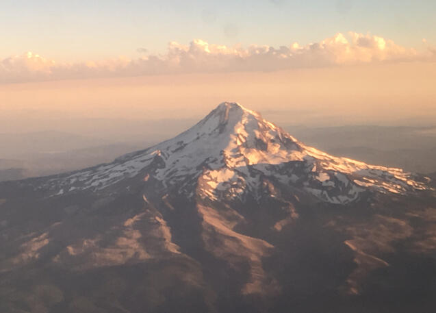 Mt Hood from Another Plane